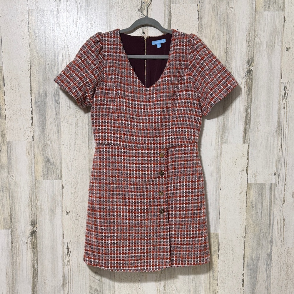 Draper James Red Plaid Mini Checkered Plaid Dress